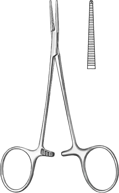MİKRO MOSKUTO KLEMP 12CM DÜZ. 1x2 DİŞLİ