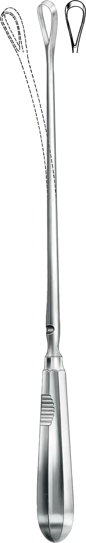 UTERINE KÜRET RECAIMER 30CM KESKİN BÜKÜLEBİLİR 6MM