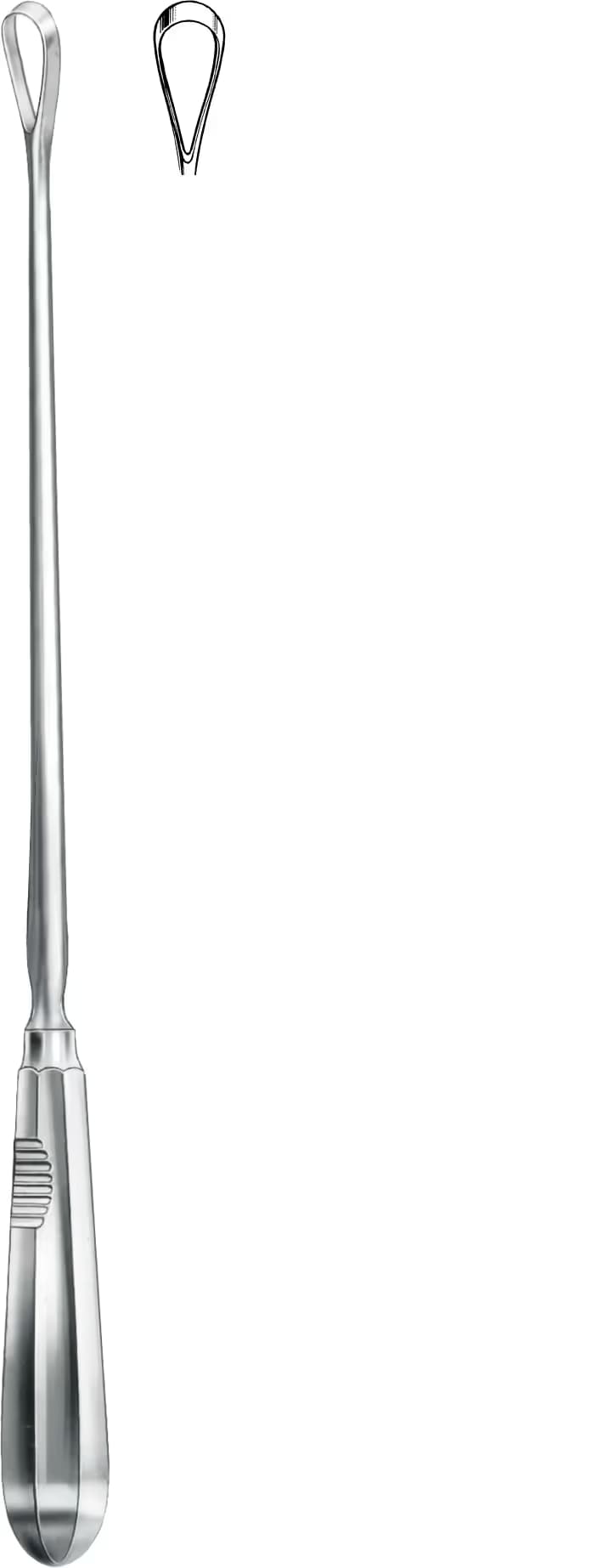 UTERINE KÜRET RECAIMER 30CM KESKİN SERT 0 7,5MM
