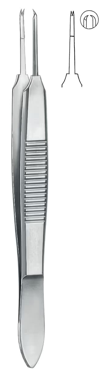 Dikiş Penseti Castroviejo 1,0mm 1x2 dişli düz 10cm