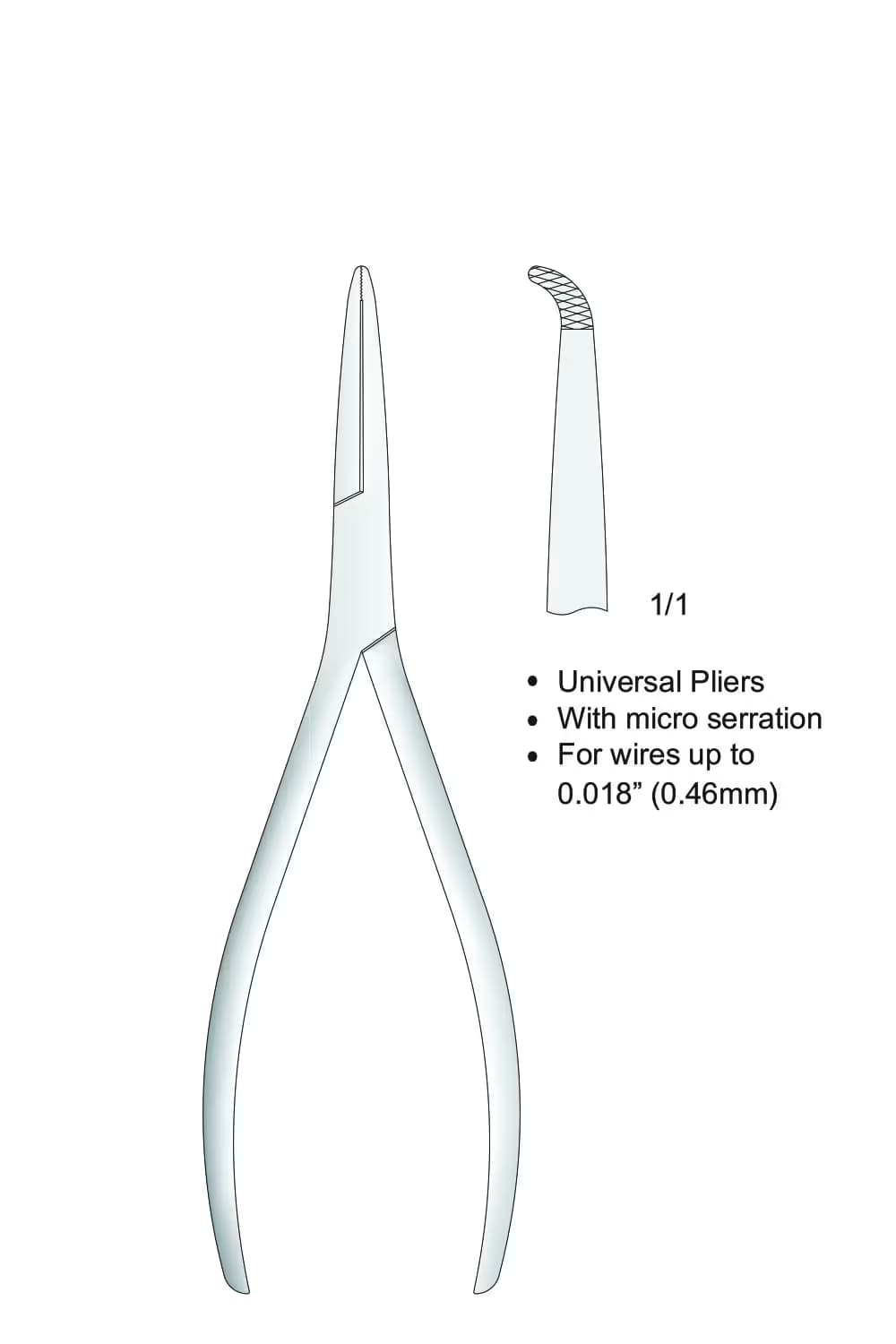 Evrensel Weingart Pensesi 145Mm, Normal, (0,46Mm)