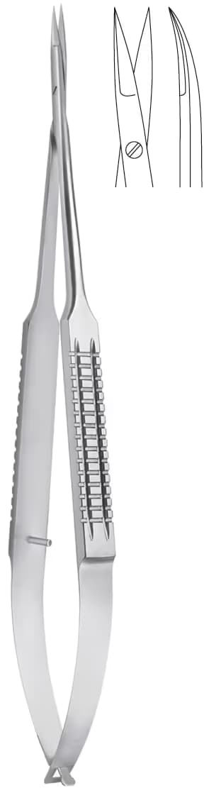 MİKRO MAKAS DÜZ SAP 18cm EĞRİ