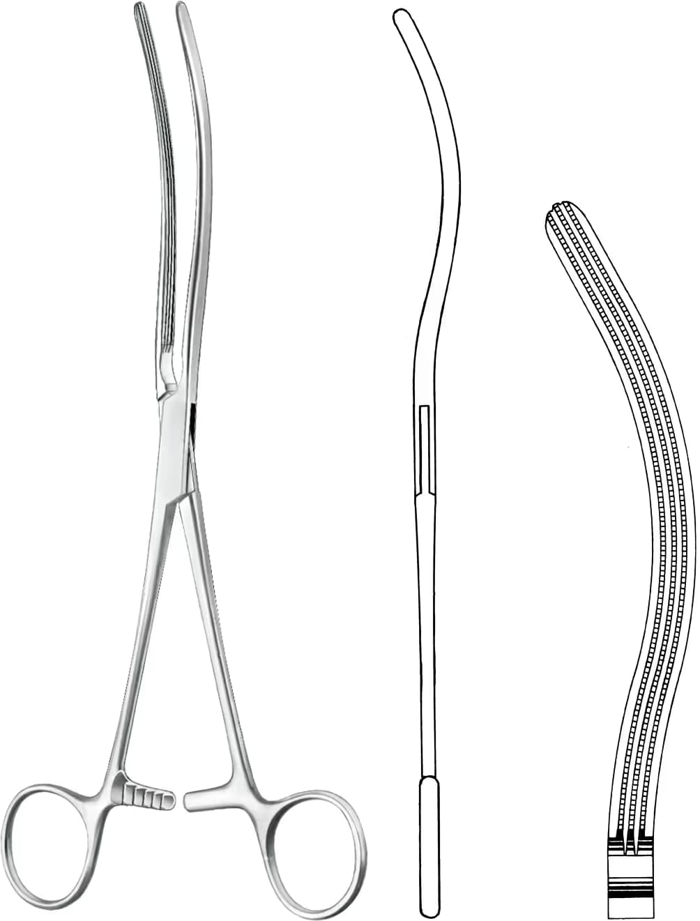 ATRAVMATİK BARSAK KLEMPİ KOCHER 22CM EĞRİ