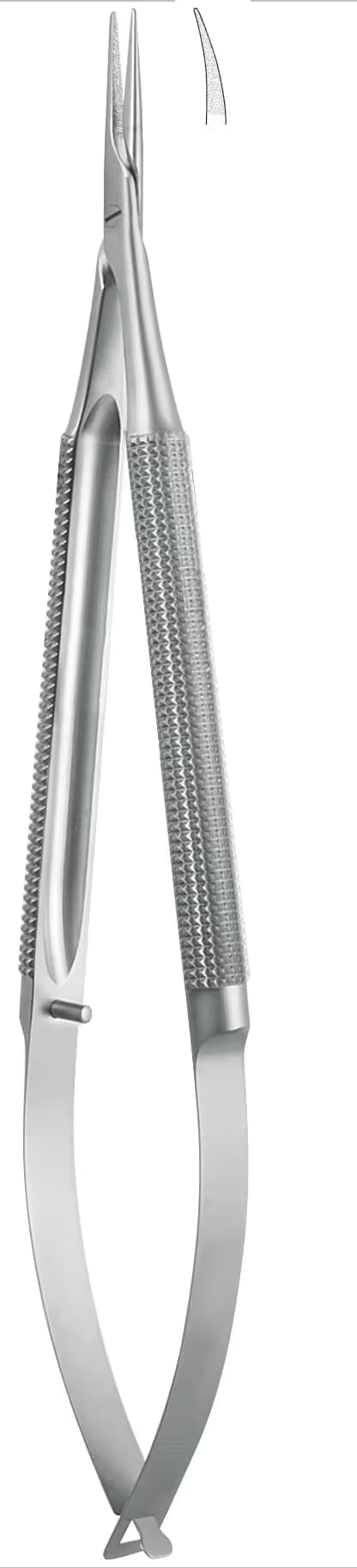 Portegü Mikro kilitsiz yuvarlak sap 0,40mm 18cm eğri elmas püskürtme