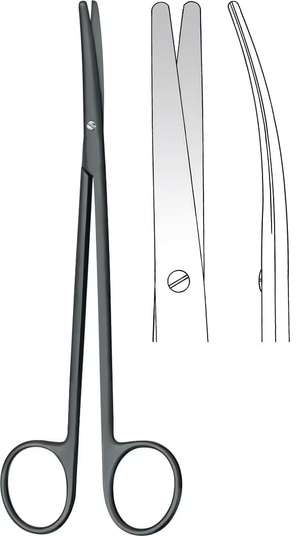 TC SERAMİK MAKAS METZENBAUM 23cm EĞRİ