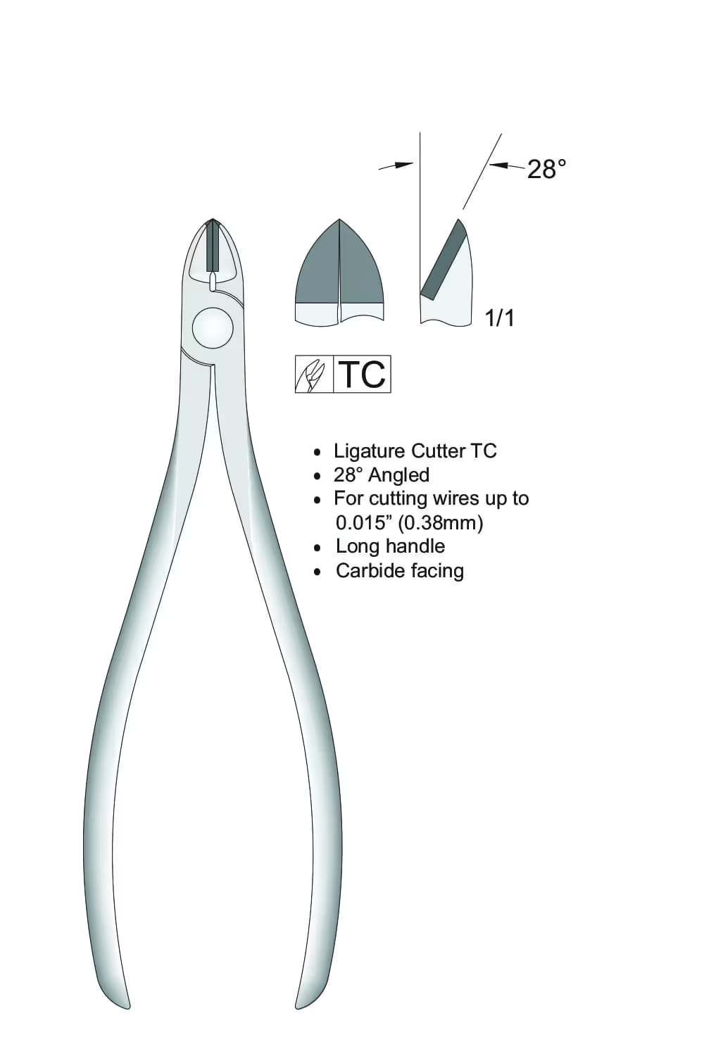 Tc Pin Kesici 28° Açılı 0,38Mm Kesme Aralığı