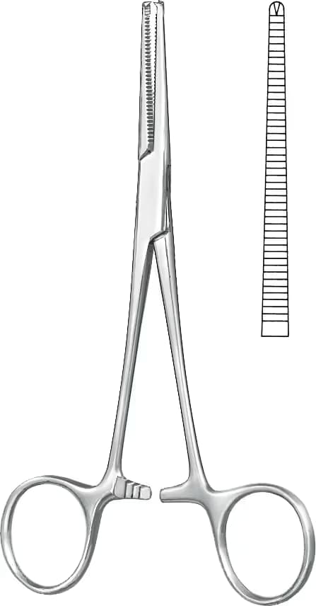 HEMOSTATİK KLEMP KOCHER NIPPON 1X2 DİŞLİ 18,5CM DÜZ
