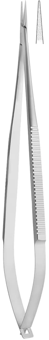 Portegü Mikro kilitsiz düz sap 0,40mm 18cm düz elmas püskürtme