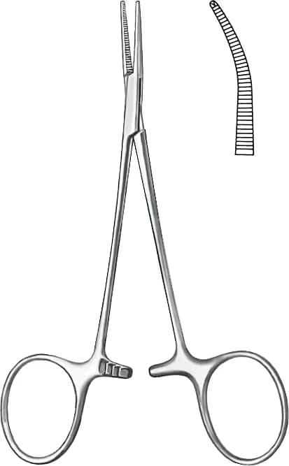 MİKRO MOSKUTO KLEMP 10CM EĞRİ 1x2 DİŞLİ