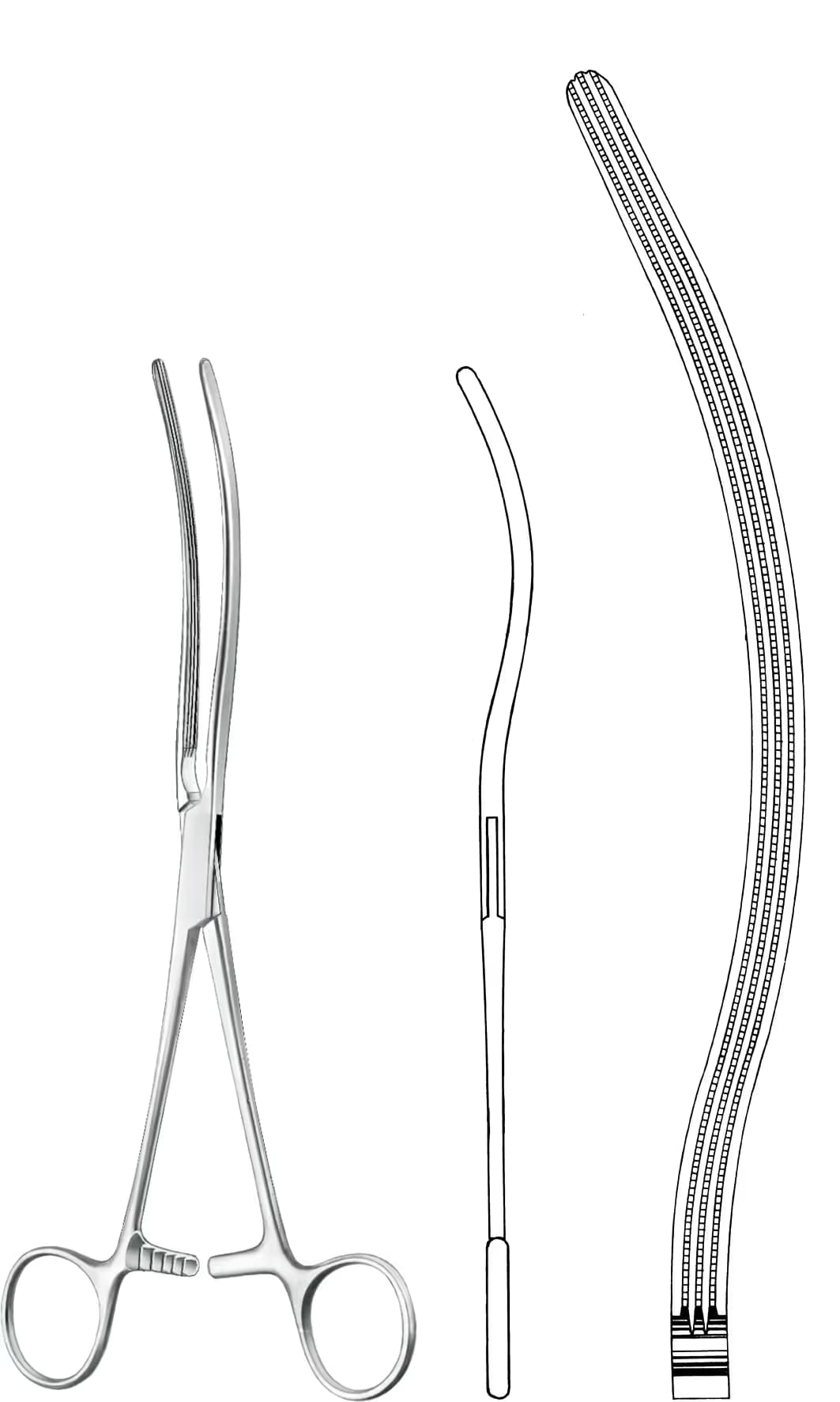 ATRAVMATİK BARSAK KLEMPİ KOCHER 28CM EĞRİ