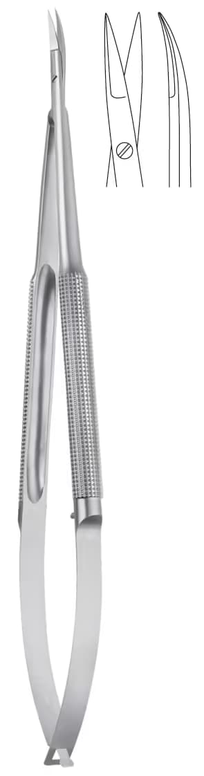 MİKRO MAKAS YUVARLAK SAP 18cm K/K EĞRİ