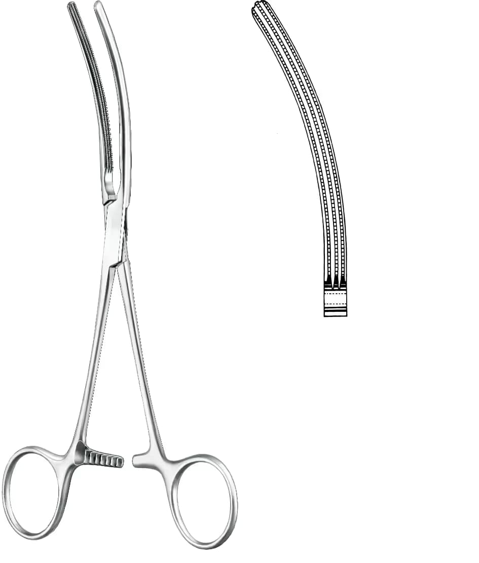 ATRAVMATİK BARSAK KLEMPİ BABY KOCHER 13CM EĞRİ