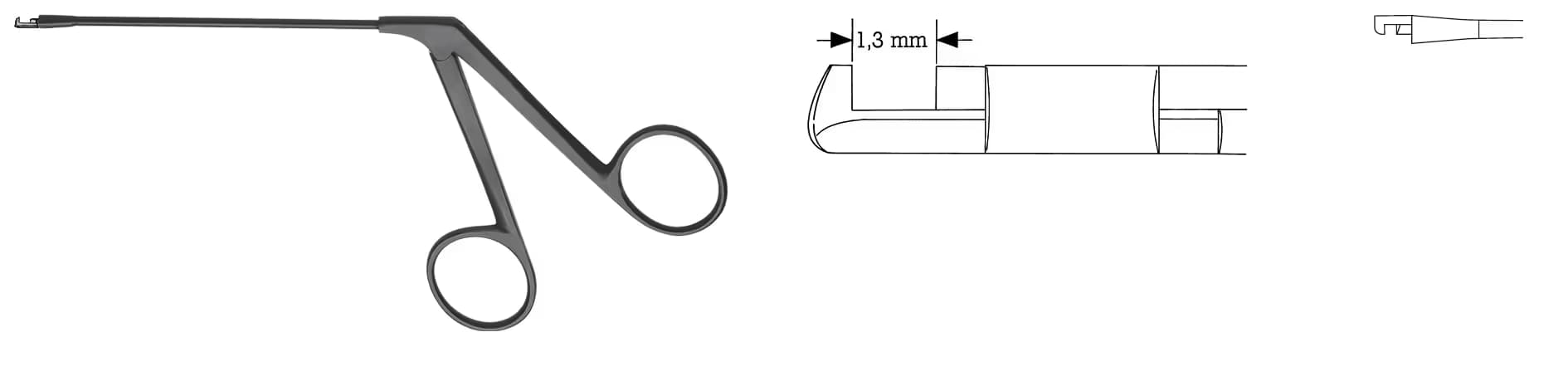 ALLIGATOR MİKRO DIETER FORSEPS 1,3mm AŞAĞI