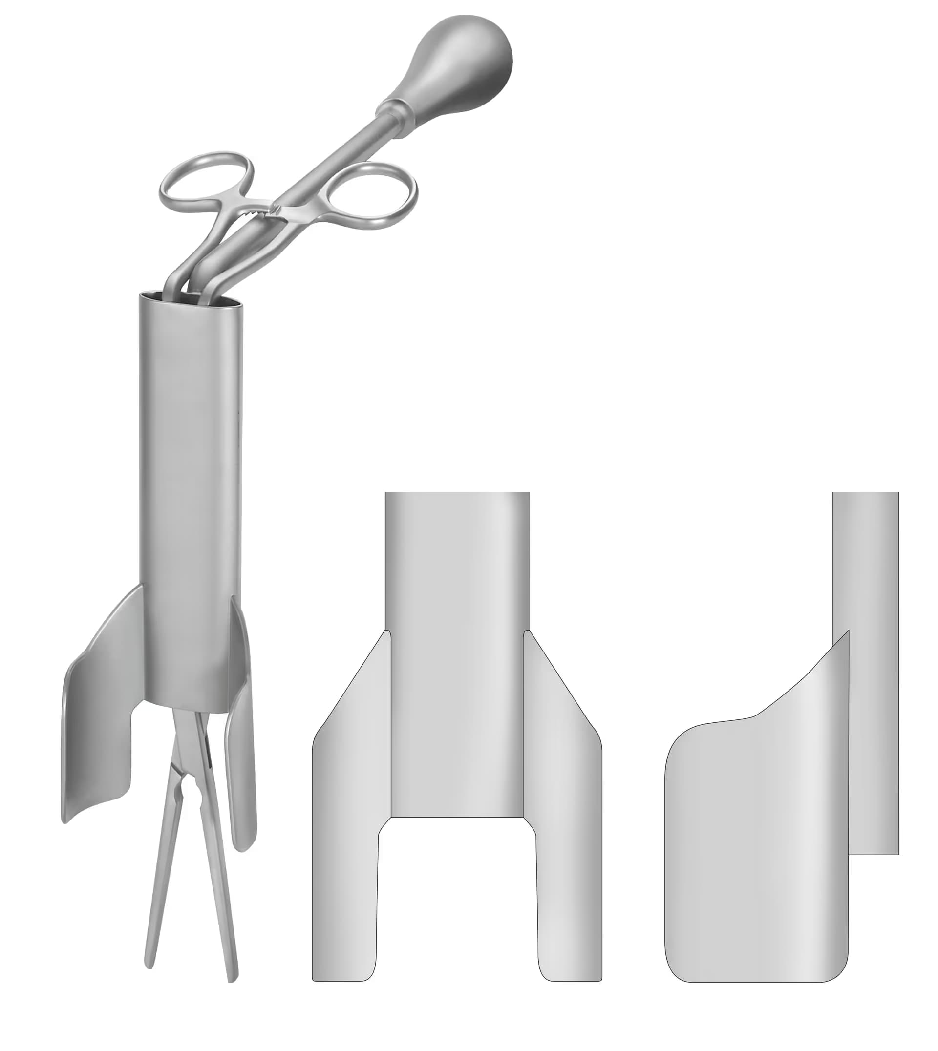 VASKULAR EKARTOR ZEITLIN SAPLI-KLEMPLİ 65X35X35mm/200X160X30X55mm