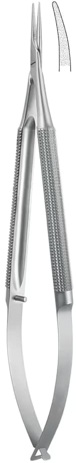 Portegü Mikro kilitsiz yuvarlak sap 0,80mm 23cm eğri elmas püskürtme