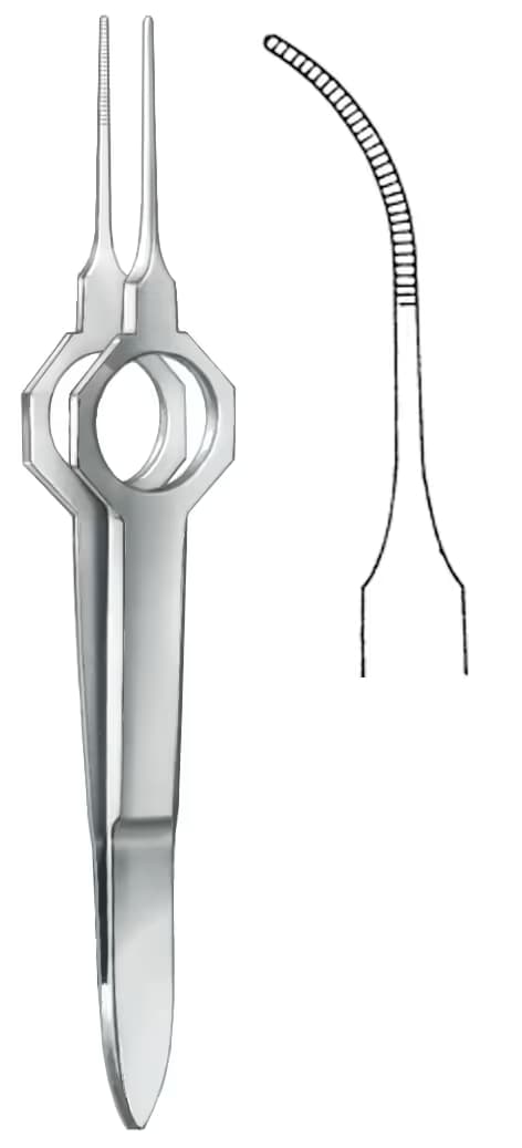 İris penseti foerster 8,5cm eğri