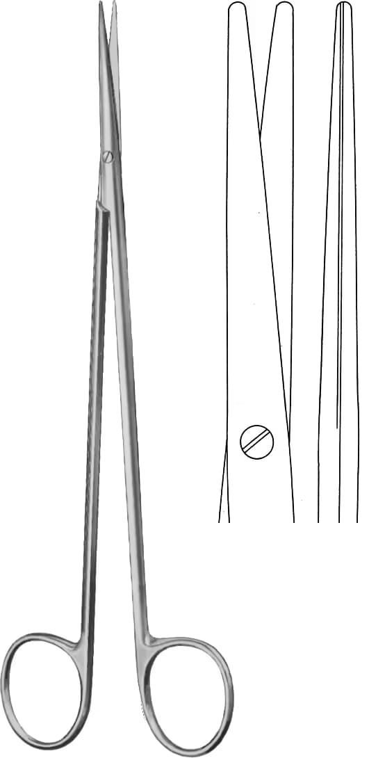 MAKAS METZENBAUM İNCE 23CM DÜZ K/K