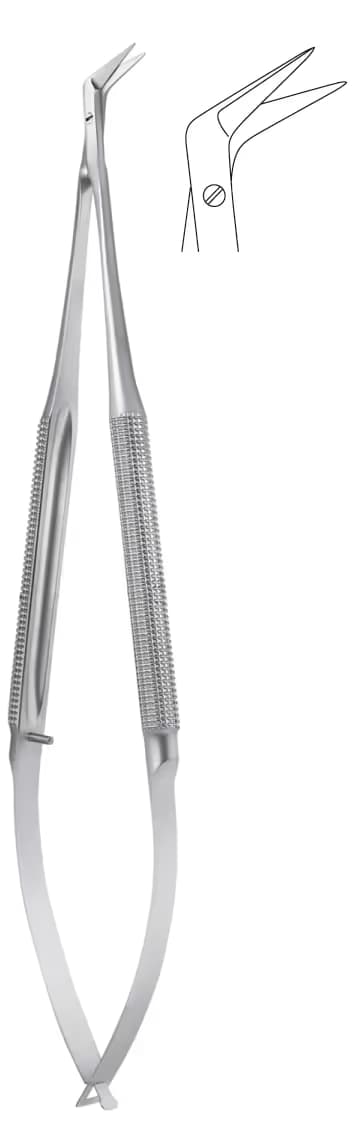 MİKRO MAKAS 21cm 60DERECE YUVARLAK SAP