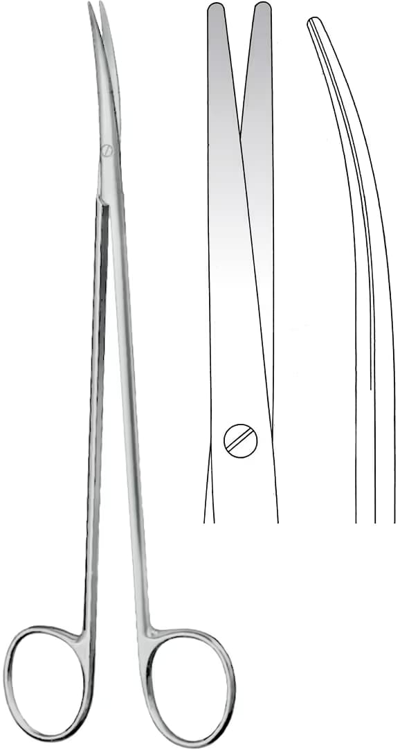 MAKAS METZENBAUM İNCE 23CM EĞRİ K/K
