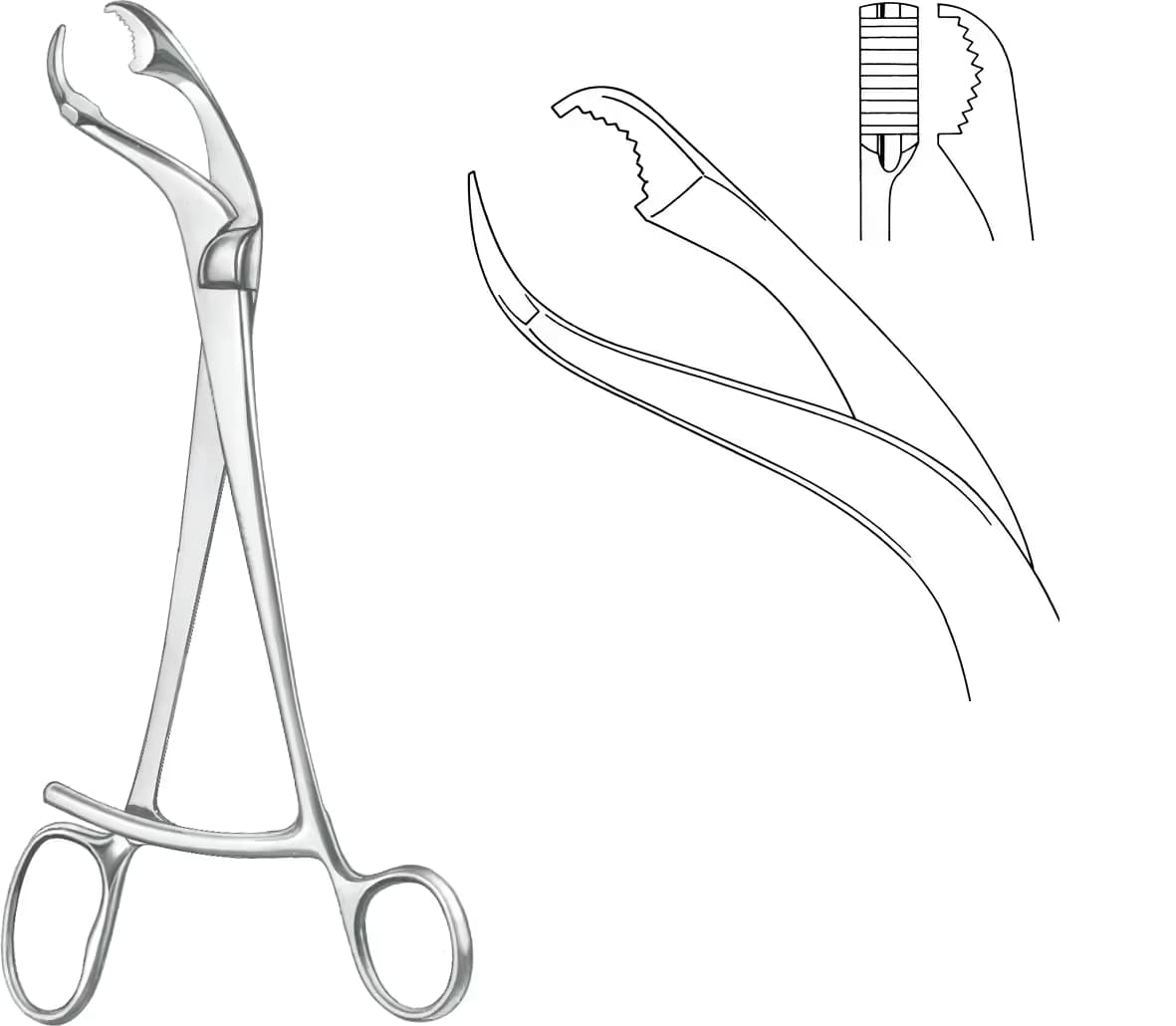 KEMİK KLEMPİ MERKEZ VİDALI VERBRUGGE 17,5CM 5MM