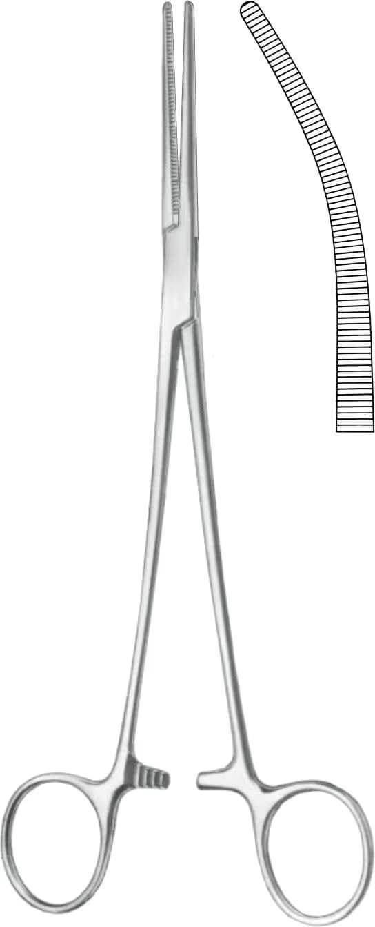 HEMOSTATİK KLEMP ROBERTS 22CM EĞRİ