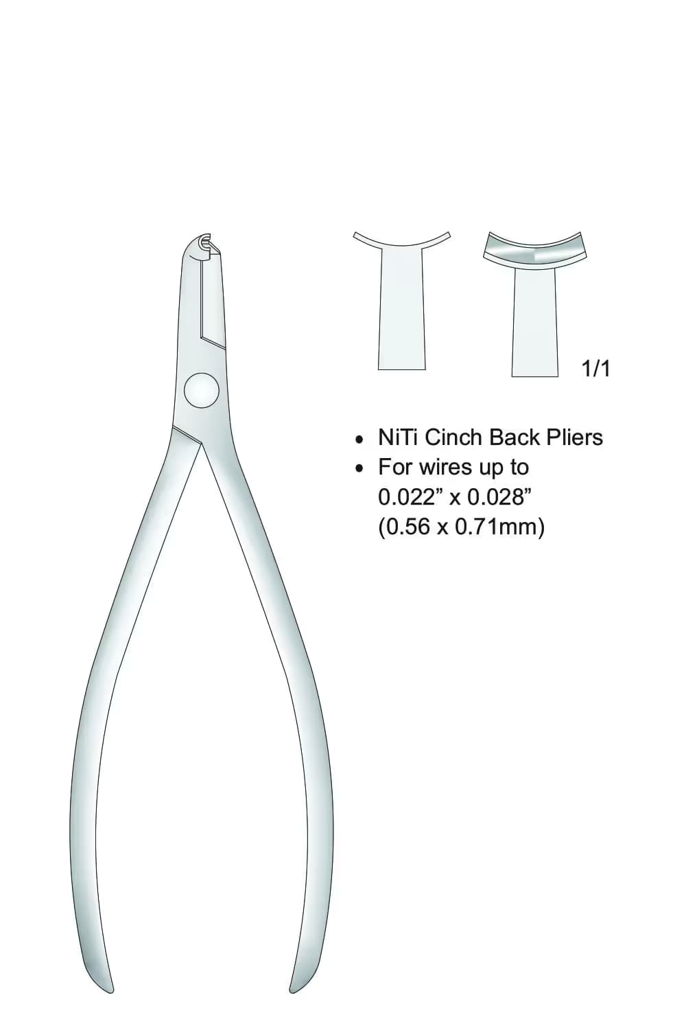 Distal Cinch Arka Pensesi 131Mm(Düz Çene)